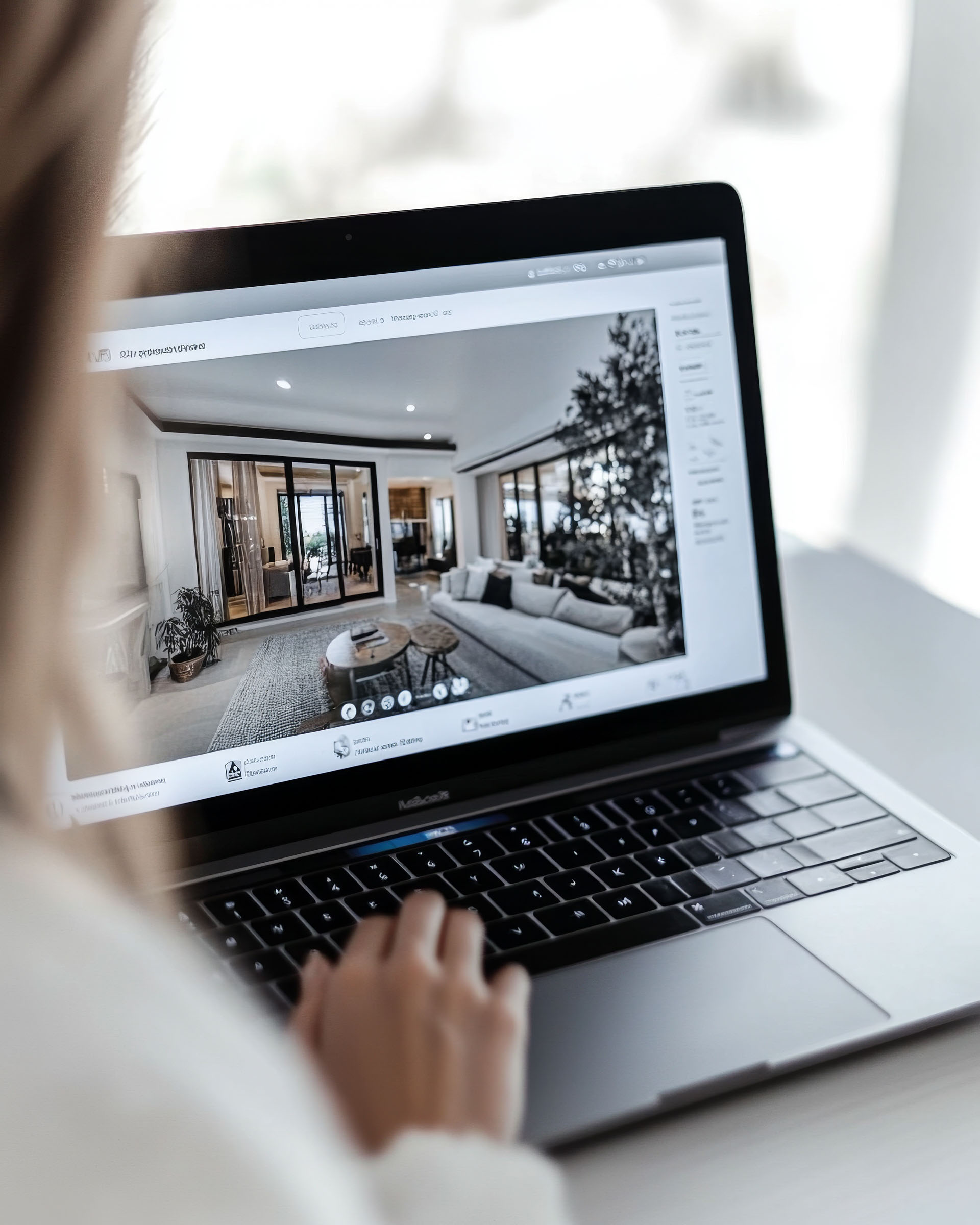 inside view of a house in laptop